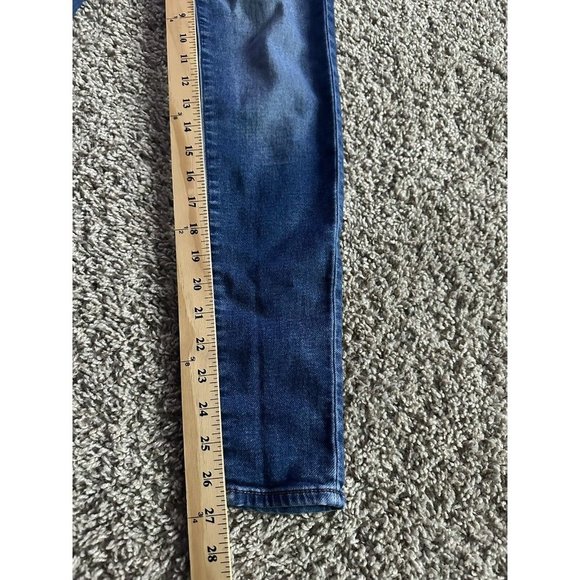 American Eagle  super stretch jeggings size 0 distressed Skinny Leg Medium Wash - Picture 9 of 13